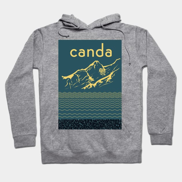 Canada vintage style travel poster Hoodie by nickemporium1